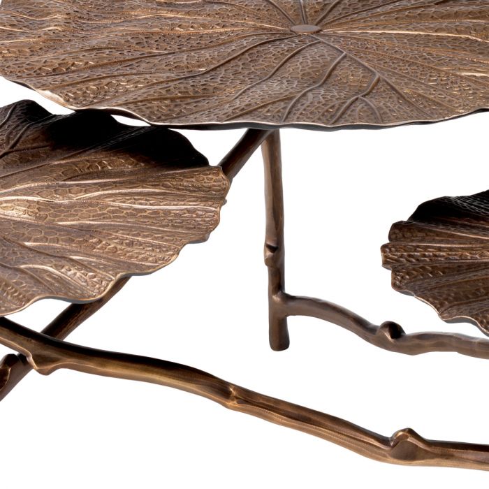 Coffee Table Colibri antique brass finish
