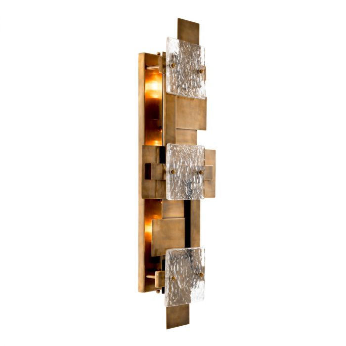 Wall Lamp Langham vintage brass finish