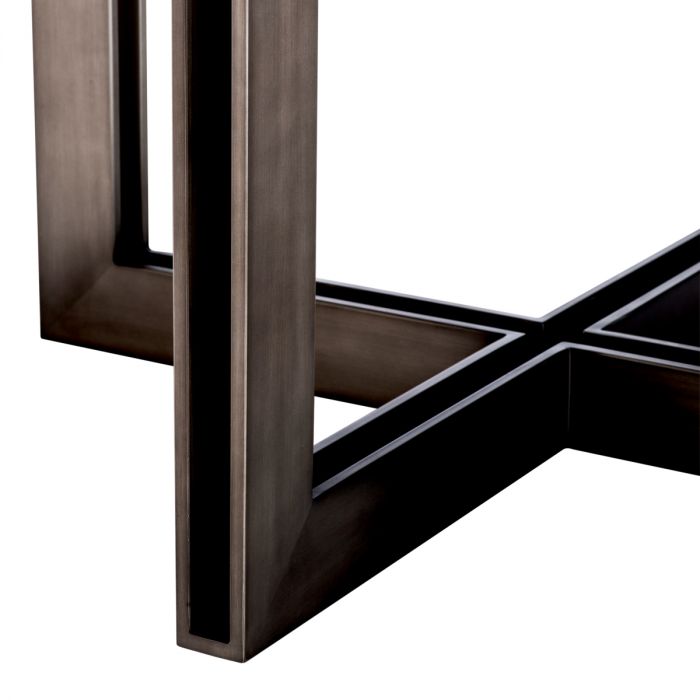 Dining Table Melchior oval charcoal oak veneer