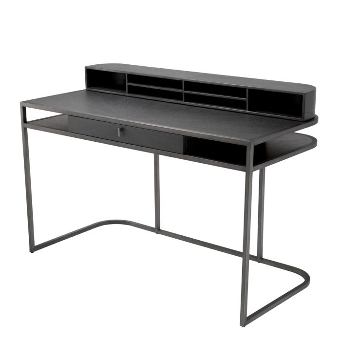 Desk Highland charcoal brown oak veneer