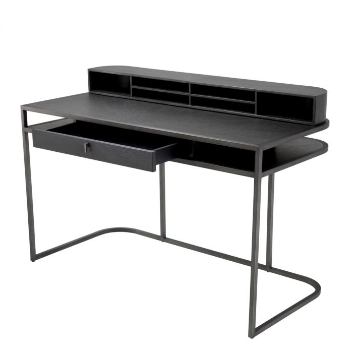 Desk Highland charcoal brown oak veneer