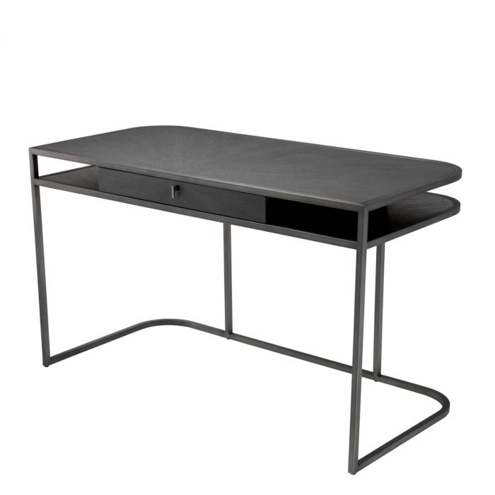 Desk Highland charcoal brown oak veneer