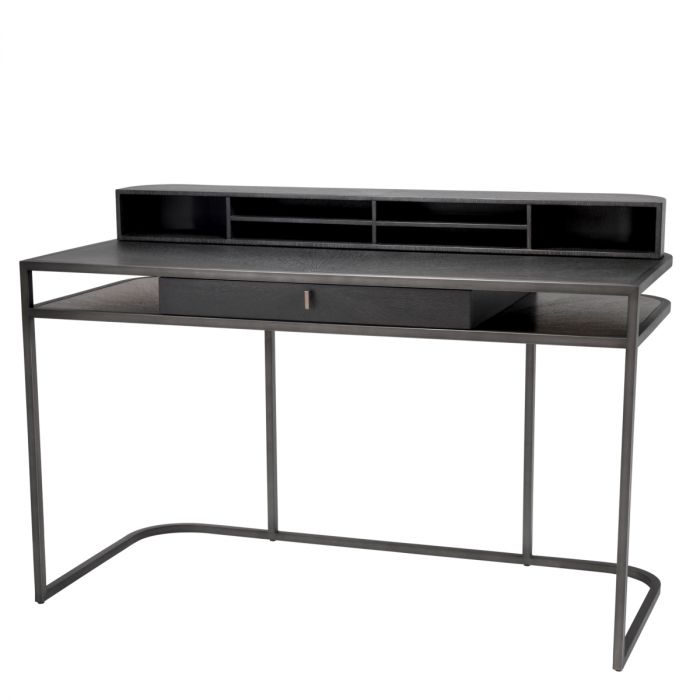 Desk Highland charcoal brown oak veneer