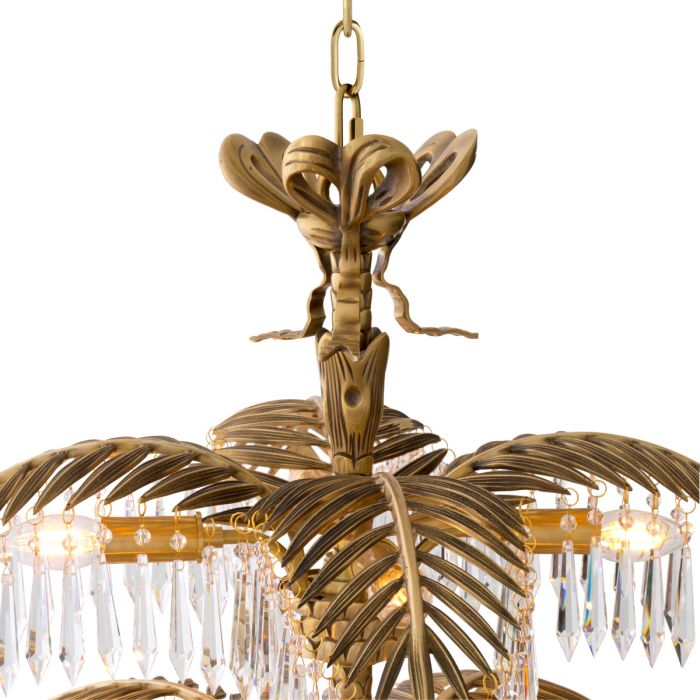 Chandelier Hildebrandt XL vintage brass finish UL