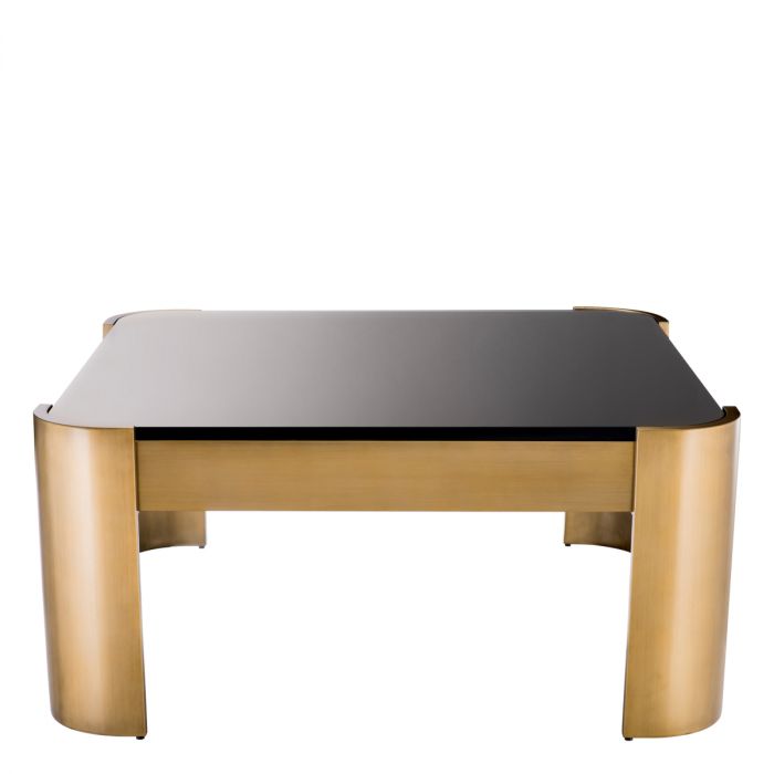 Coffee Table Courrier brushed brass finish