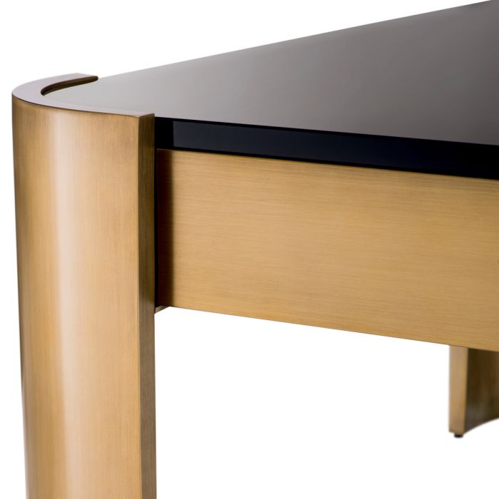 Coffee Table Courrier brushed brass finish