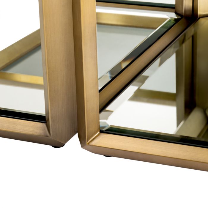 Coffee Table Callum brushed brass finish set of 4