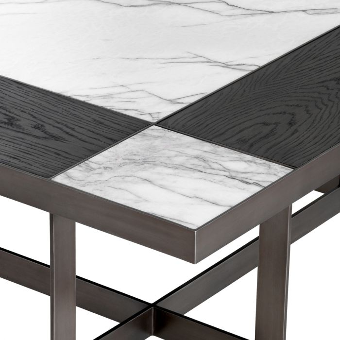Coffee Table Hermoza mocha crown oak veneer bronze