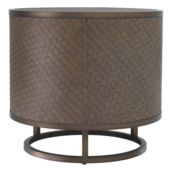 Side Table Napa Valley woven oak veneer