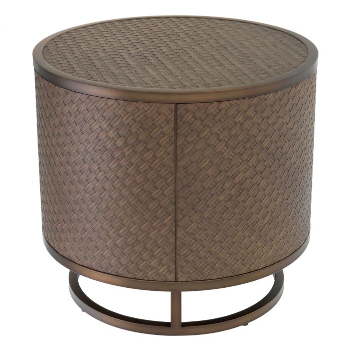 Side Table Napa Valley woven oak veneer