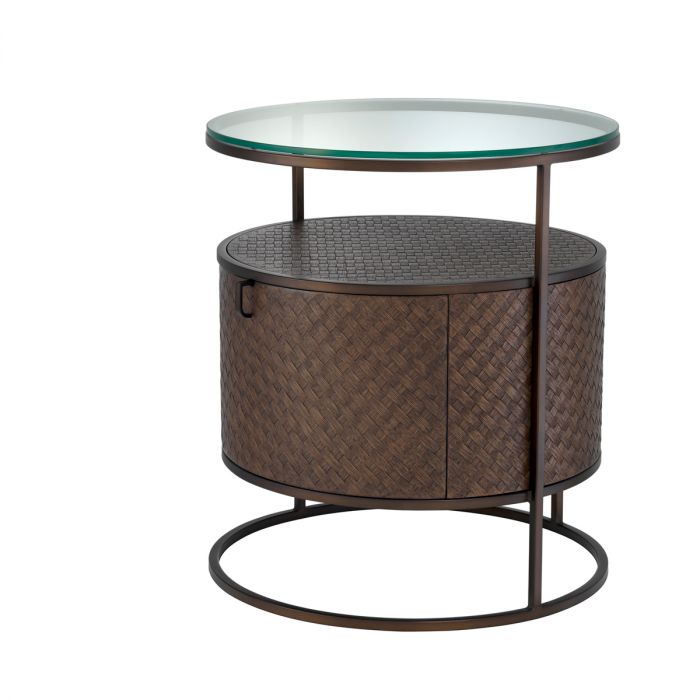 Nightstand Napa Valley woven oak veneer