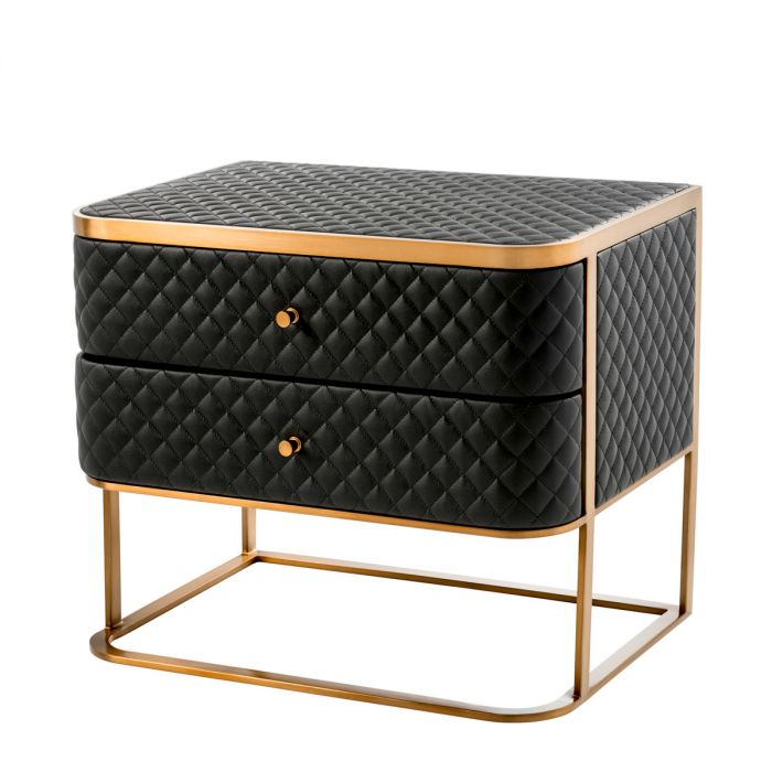 Nightstand Monfort brushed brass finish
