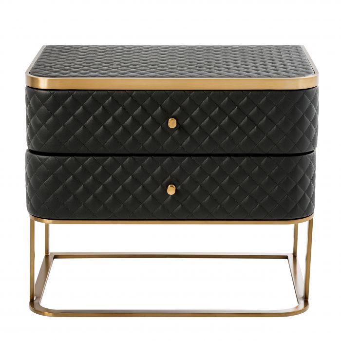 Nightstand Monfort brushed brass finish