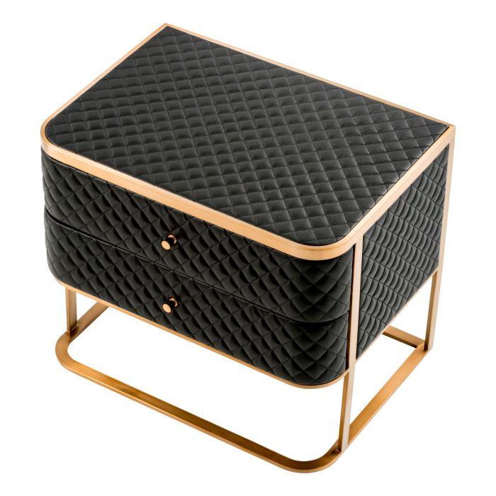 Nightstand Monfort brushed brass finish