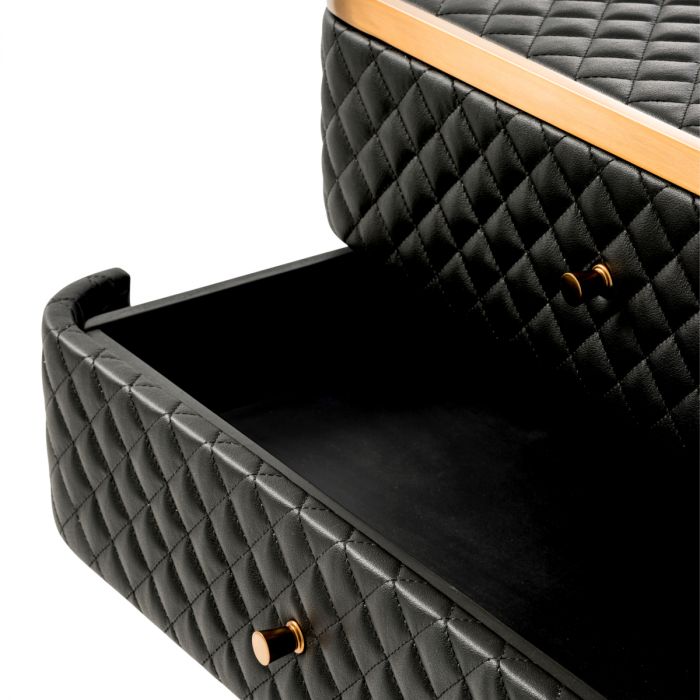 Nightstand Monfort brushed brass finish
