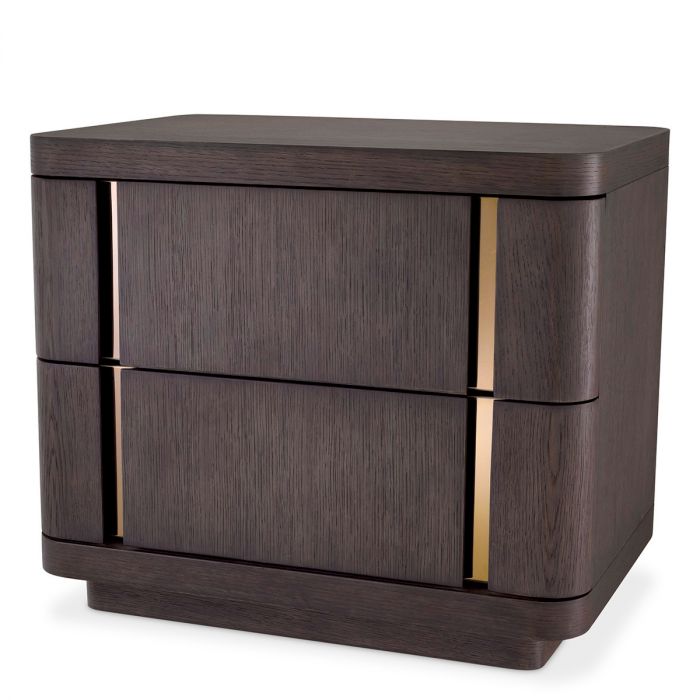 Nightstand Modesto mocha oak veneer