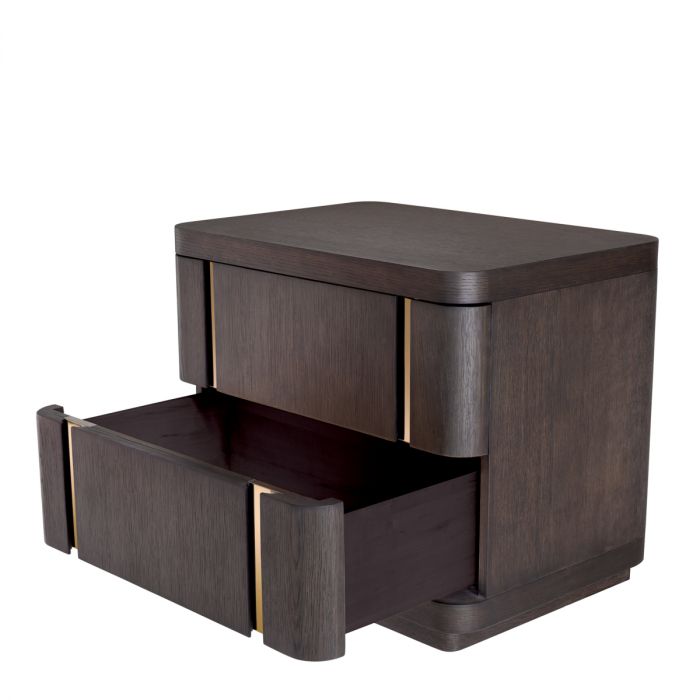 Nightstand Modesto mocha oak veneer