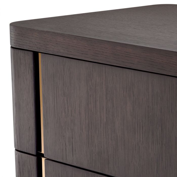 Nightstand Modesto mocha oak veneer