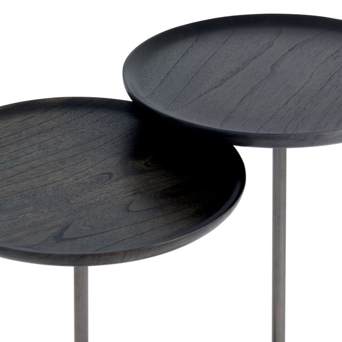 Side Table Puglia grey marble set of 2