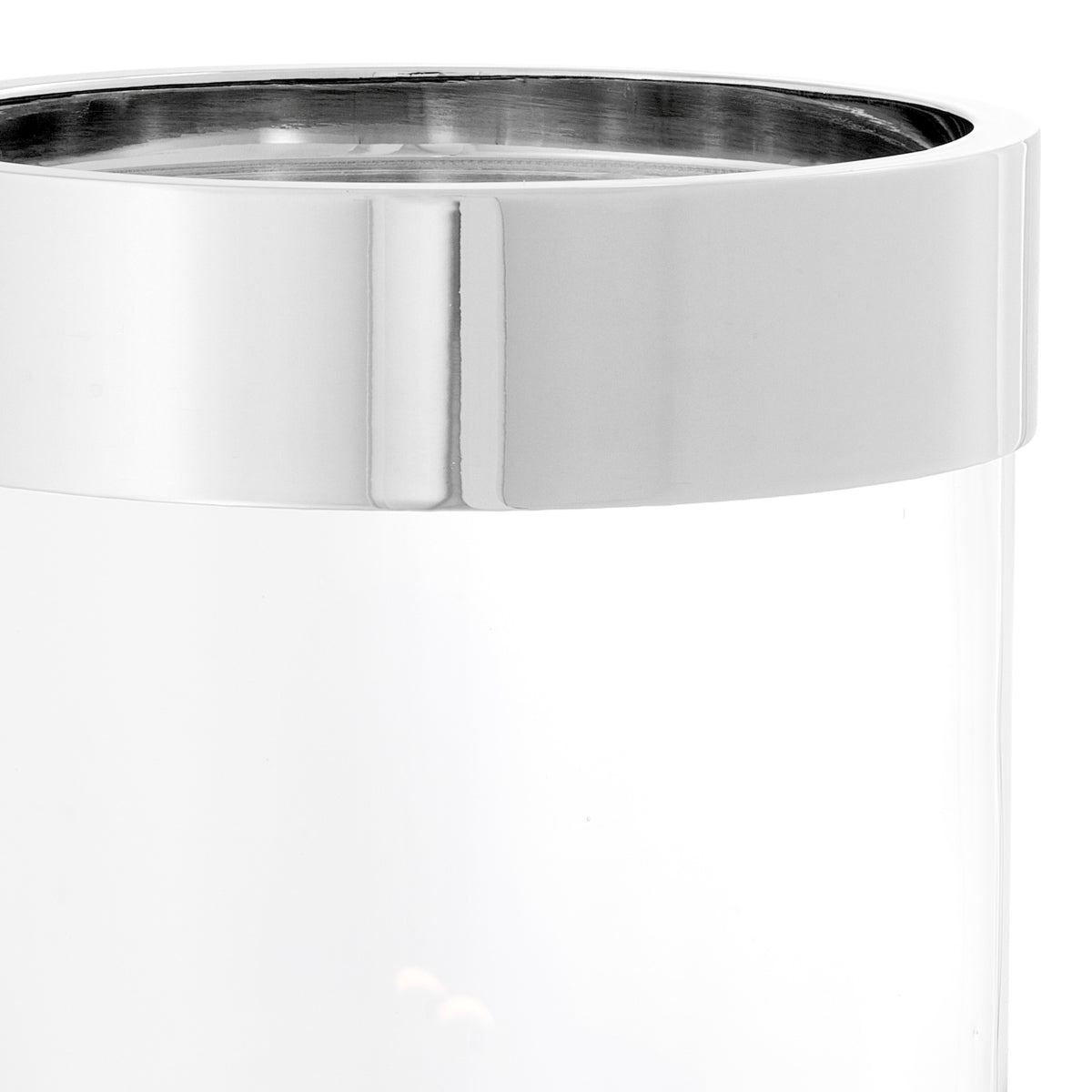 Silver Clear Glass Hurricane S Vertex | Eichholtzmh.com