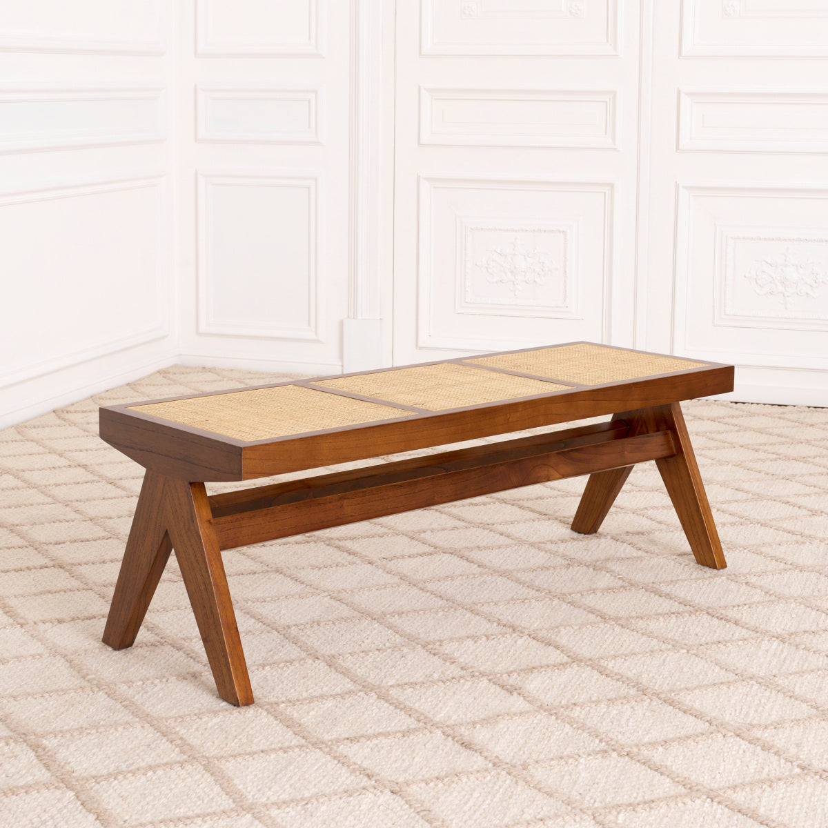 Brown Rattan Bench Arnaud | Eichholtzmh.com
