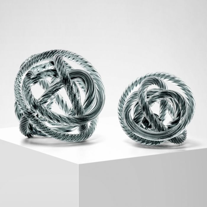 Desk Accessory Dominico grey blue glass M