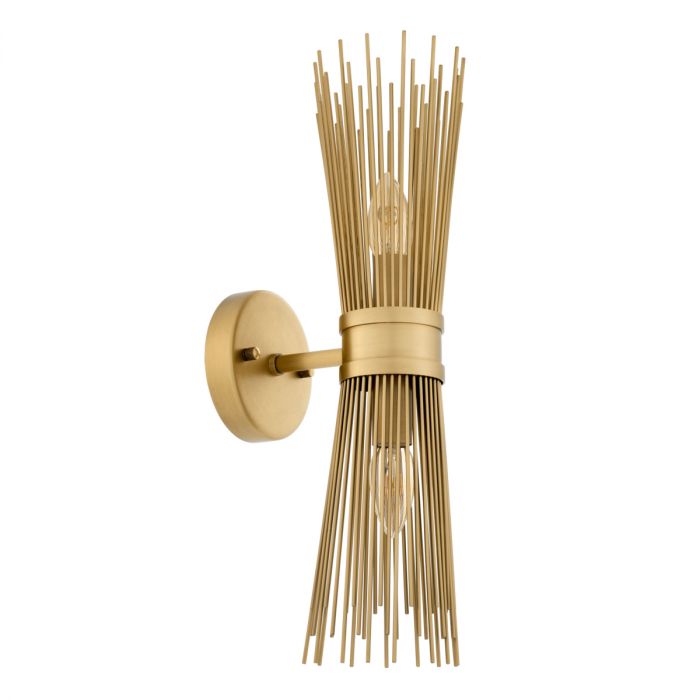 Wall Lamp Romeo Double antique brass finish