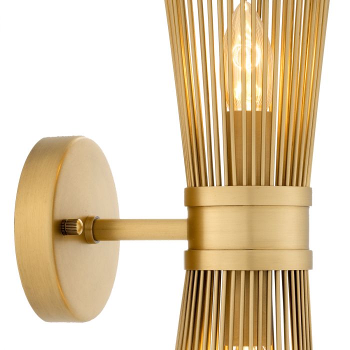 Wall Lamp Romeo Double antique brass finish