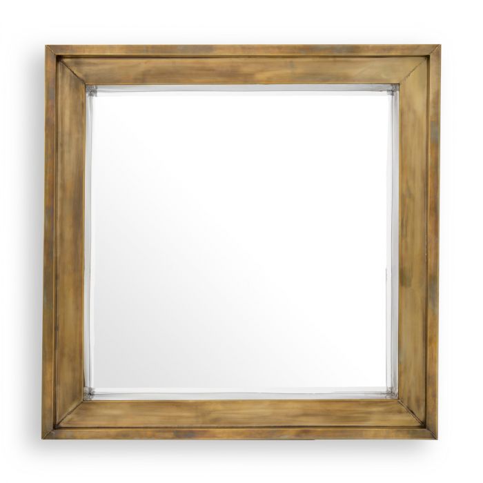 Mirror Magenta square vintage brass finish