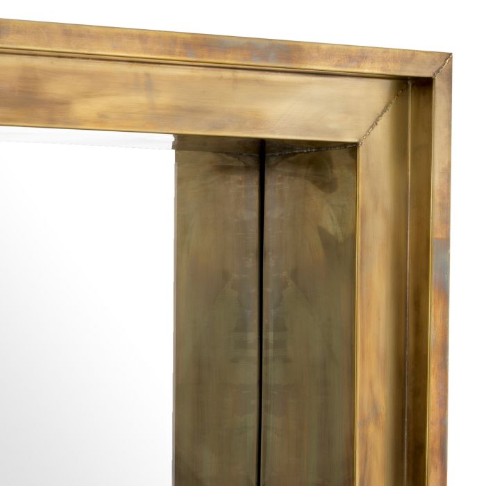 Mirror Magenta square vintage brass finish