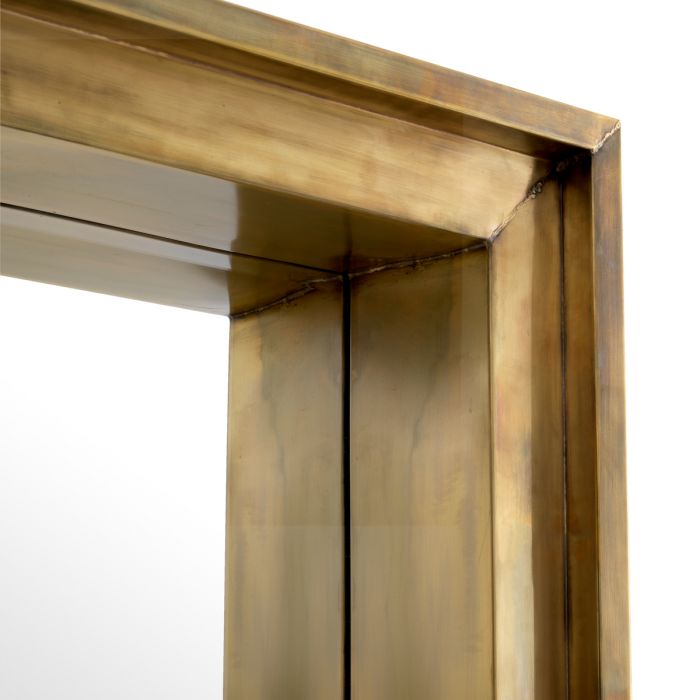 Mirror Magenta rectangular L vintage brass finish