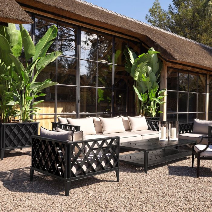 Outdoor Sofa Ocean Club L black sunbrella canvas