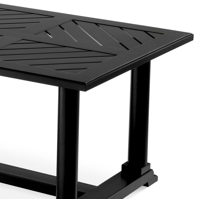 Outdoor Dining Table Bell Rive rectangular black