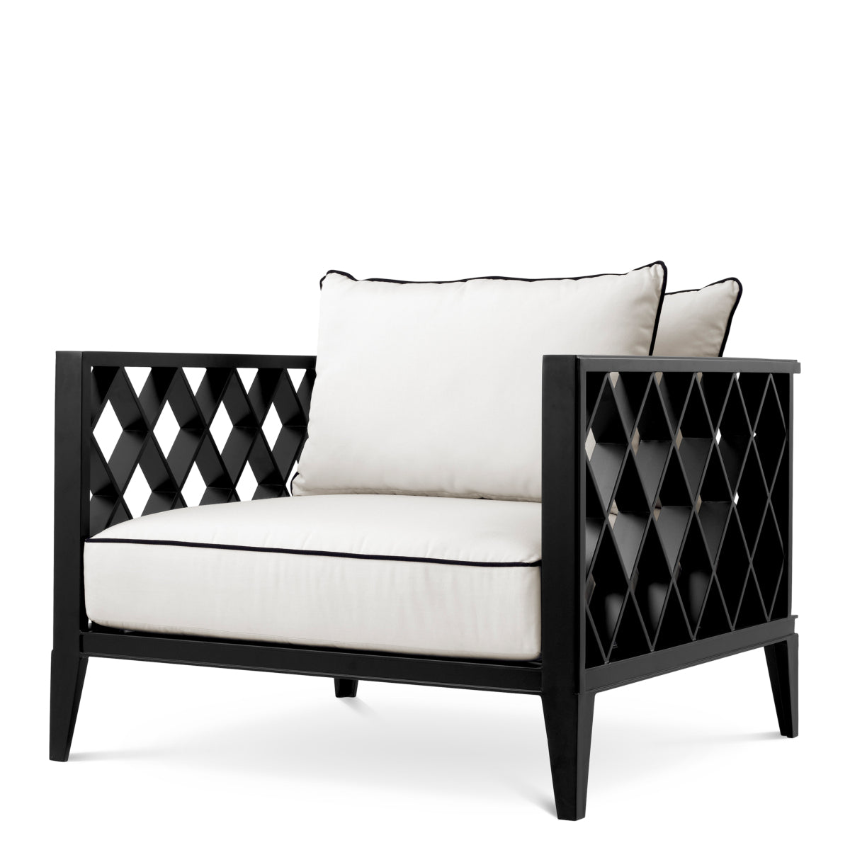 Black Metal Outdoor Armchair Ocean Club
