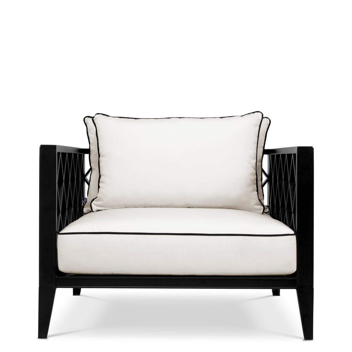 Black Metal Outdoor Armchair Ocean Club