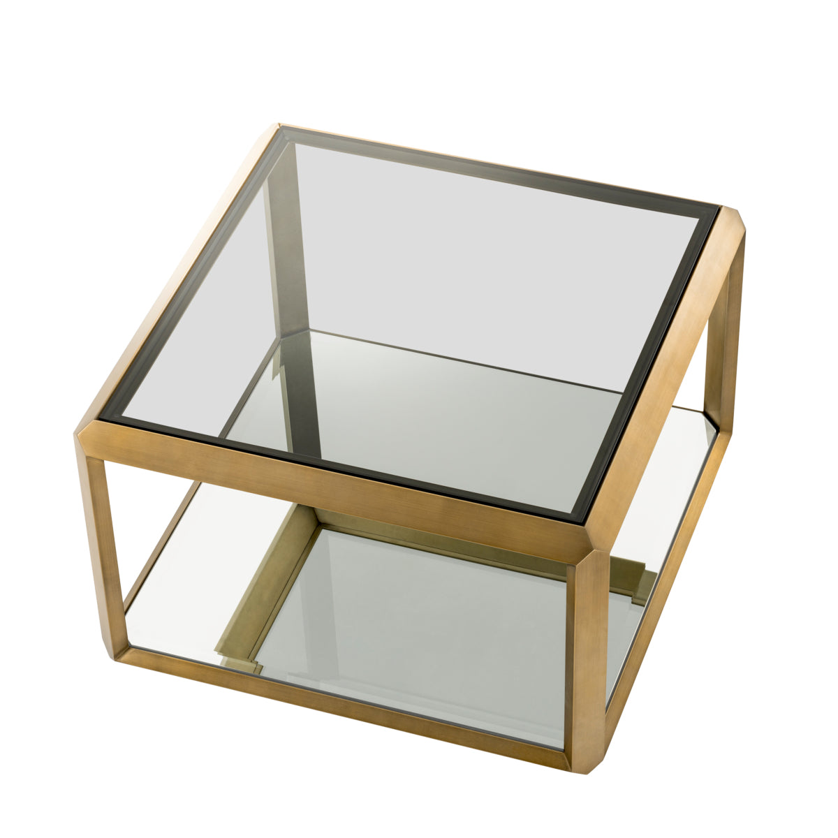 Brass Glass Box Side Table Callum | Eichholtzmh.com