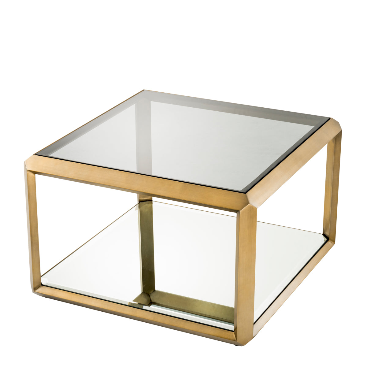 Brass Glass Box Side Table Callum | Eichholtzmh.com