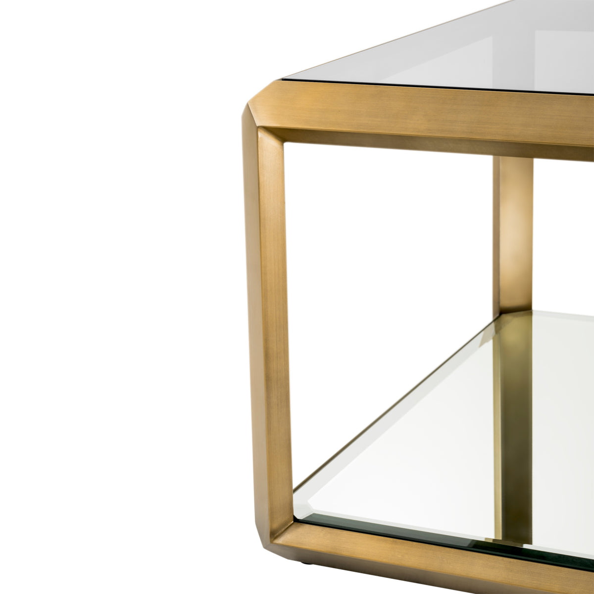 Brass Glass Box Side Table Callum | Eichholtzmh.com