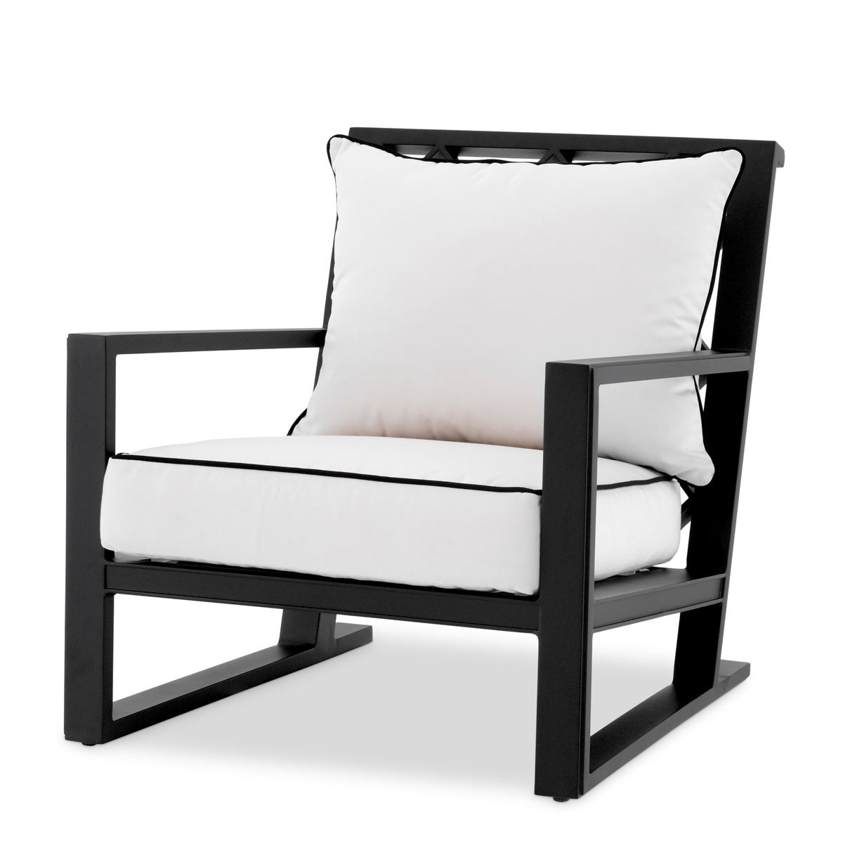 Black Outdoor Sunbrella Lounge Chair Como | Eichholtzmh.com