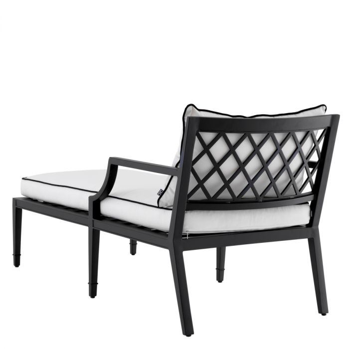 Outdoor Daybed Bella Vista black sunbrella canvas