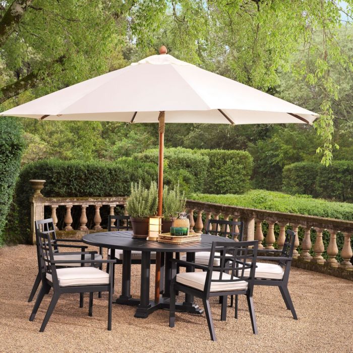 Outdoor Dining Table Bell Rive round L black