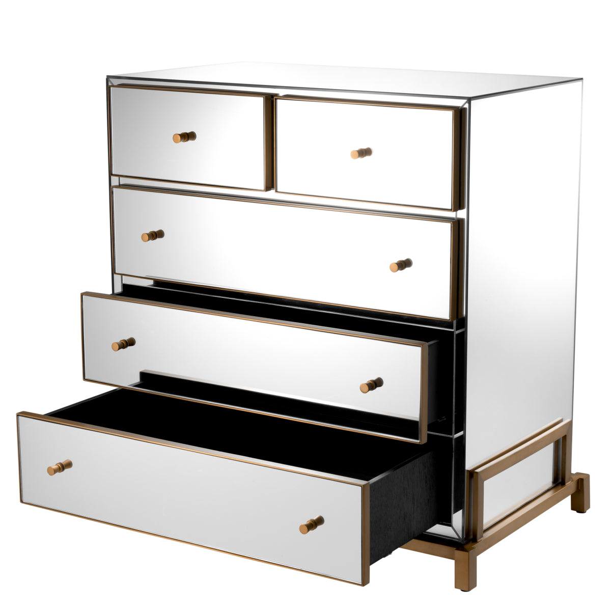 5 Drawer Mirror Glass Dresser Clarington | Eichholtzmh.com