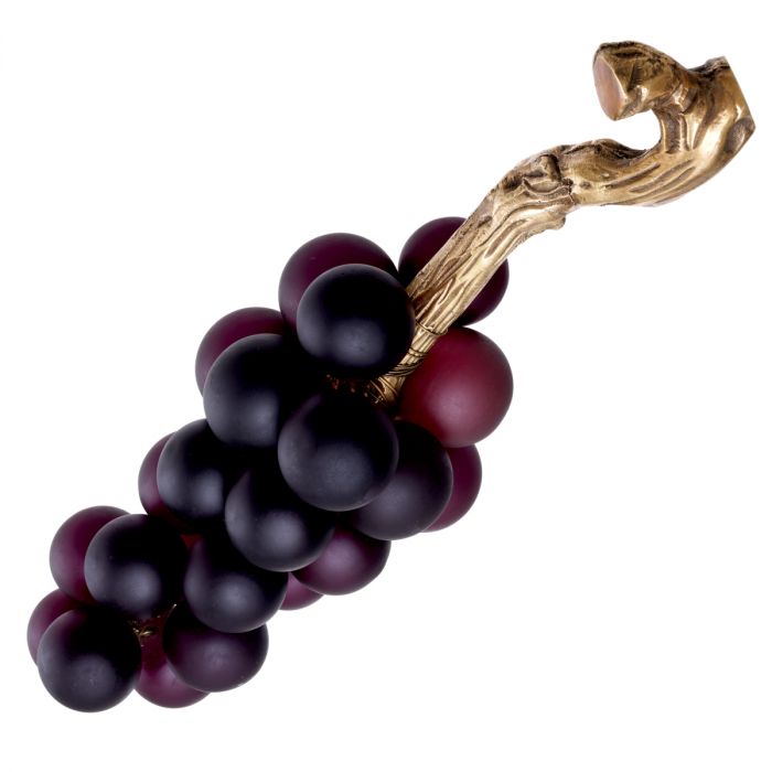 Object French Grapes purple vintage brass finish
