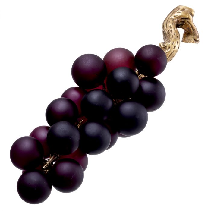 Object French Grapes purple vintage brass finish