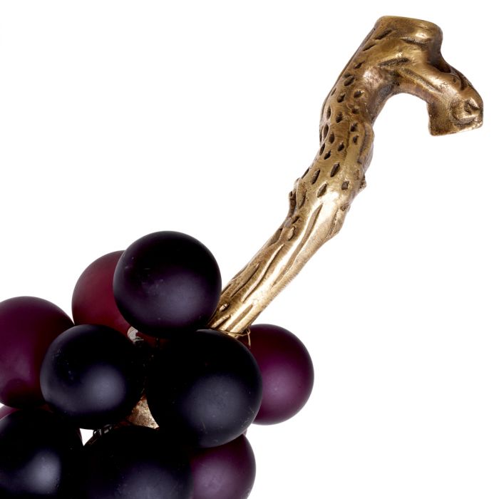 Object French Grapes purple vintage brass finish