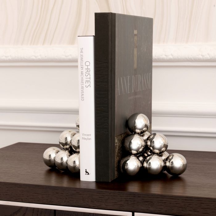 Bookend Carioca set of 2 nickel finish