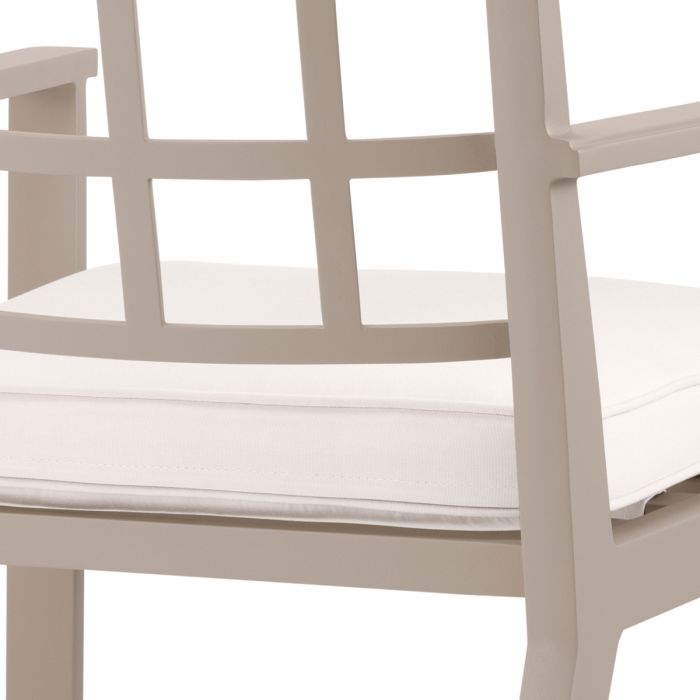 Outdoor Dining Chair Cap-Ferrat sand sunbrella canvas