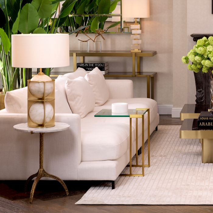 Side Table Cortina vintage brass finish