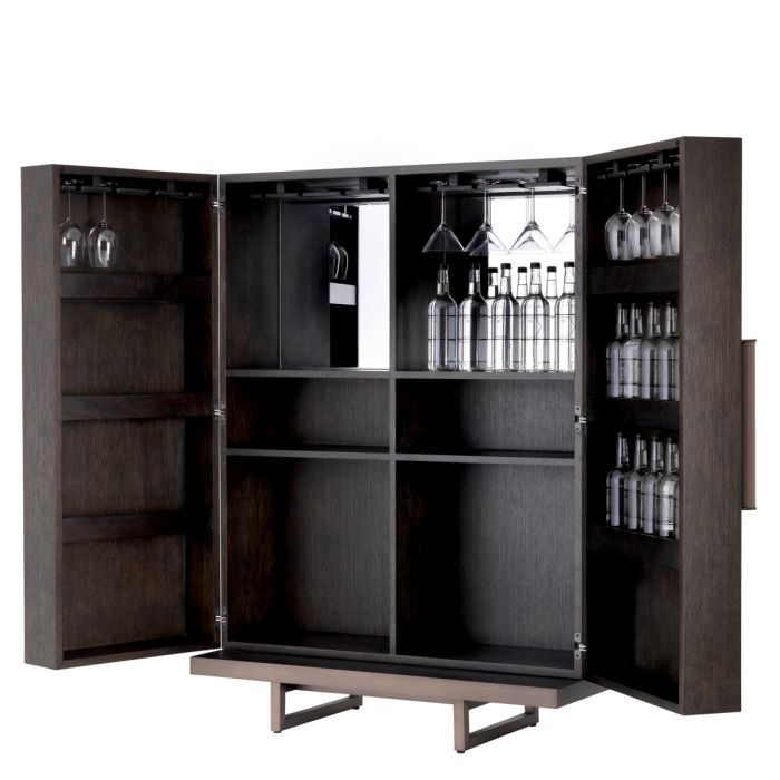 Bar Cabinet Harrison mocha str oak ven med bronze