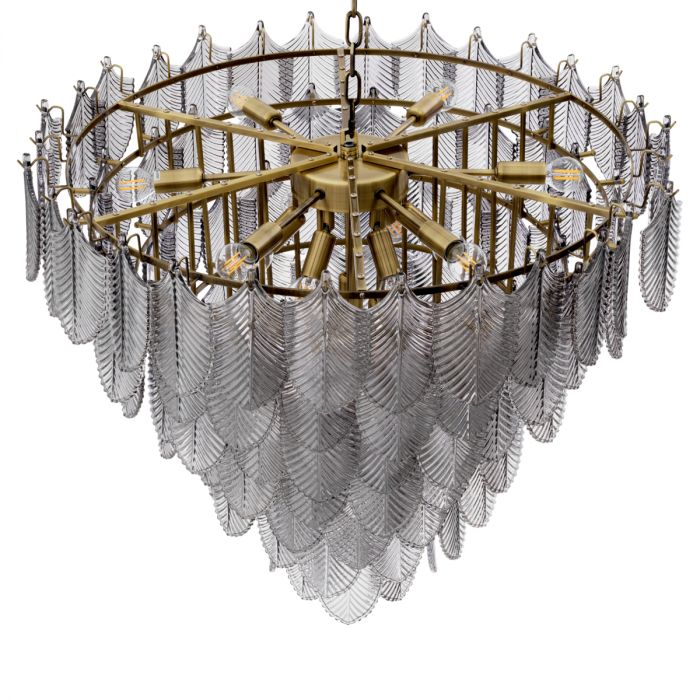 Chandelier Verbier L light brushed brass finish